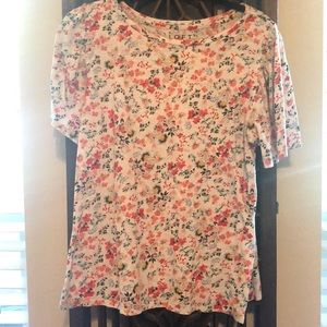 Loft floral puff sleeve